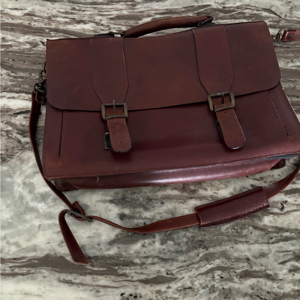 Classic Brown Leather Men's Bag